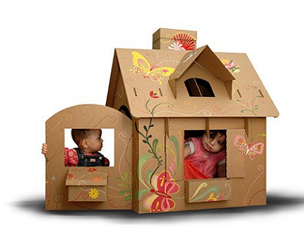 Chiêm ngưỡng mẫu nhà siêu đẹp cho bé từ bìa carton cũ